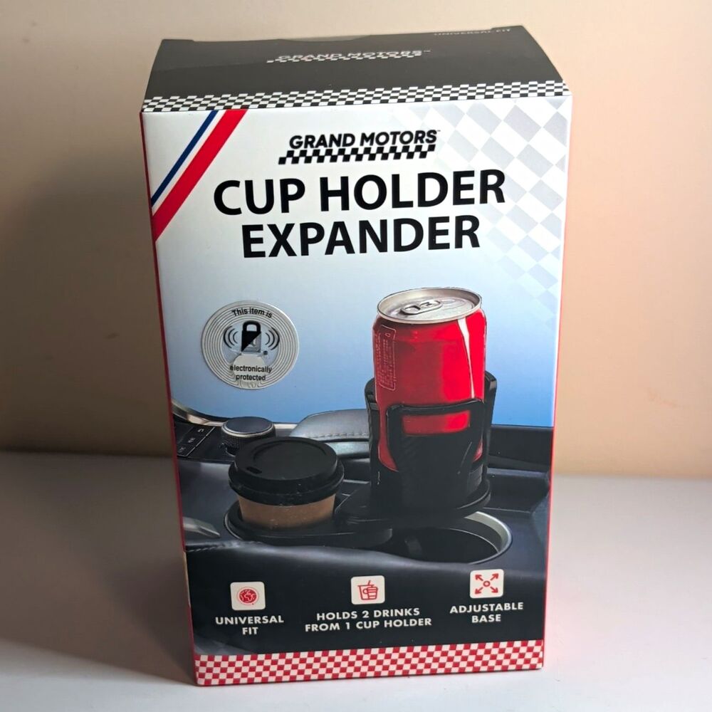 Cup Holder Expander for Car with Adjustable Holder & Base For Large Bottles Mugs